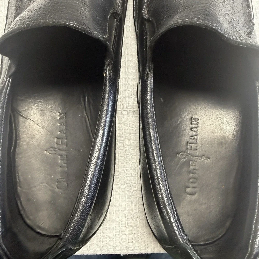 Cole Haan Mens Leather Slip On Loafers Driving‎ Black Comfort Casual Shoes 10M